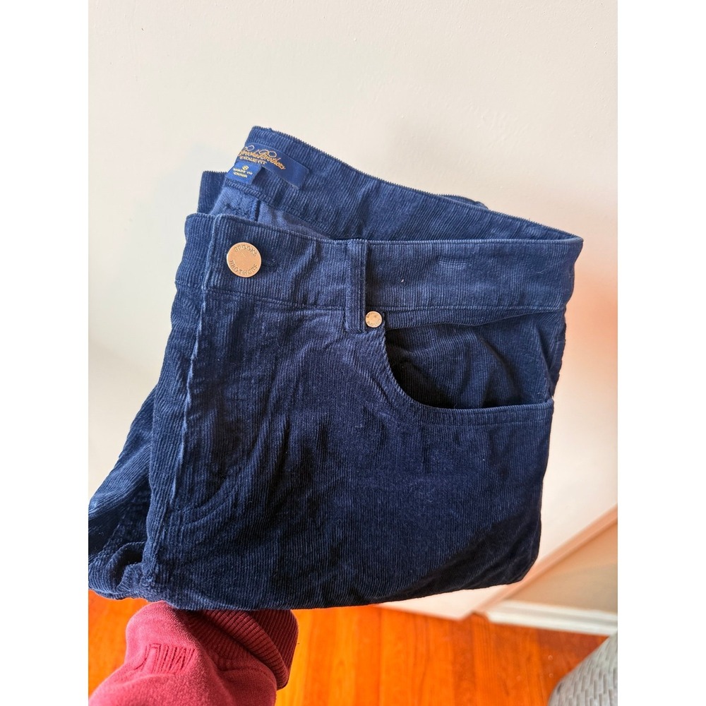BROOKS BROTHERS NATALIE navy blue corduroy pants women's 8 - Picture 3 of 10